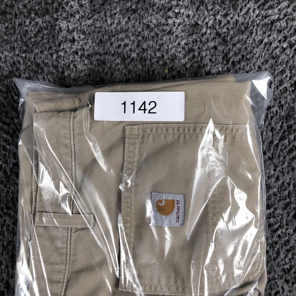 Carhartt Pants Mens 40x34‎ Beige Canvas Relaxed Fit Carpenter Workwear B299 GKH